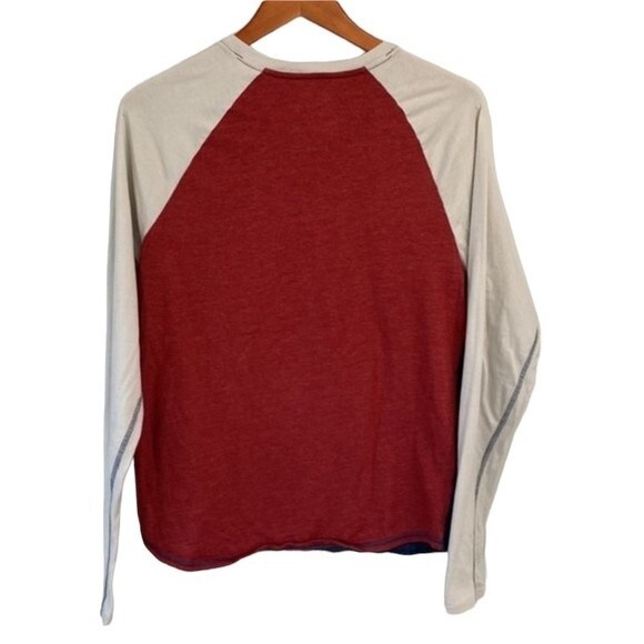 Levi's Long Sleeve Crew Neck Henley Tee Cotton Blend Color Block Lightweight - Picture 2 of 10